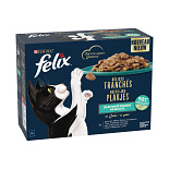 Felix Kattenvoer Heerlijke Plakjes Vis Selectie 12 x 80 gr