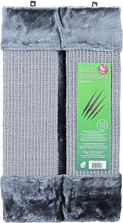 Sisal Krabplank met Pluche en Catnip Hoekmodel Assorti