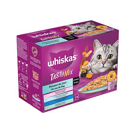 Whiskas Kattenvoer Adult Vis van de Dag in Saus 12 x 85 gr