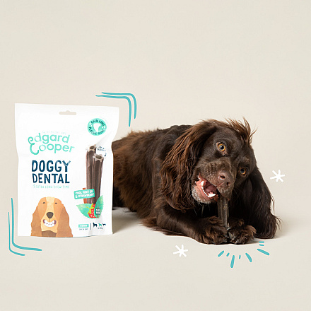 Edgard & Cooper Doggy Dental Aardbei en Mint Medium 7 st