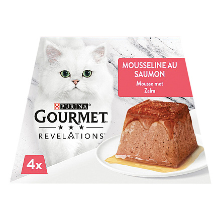 Gourmet kattenvoer Revelations Zalm <br>4 x 57 gr